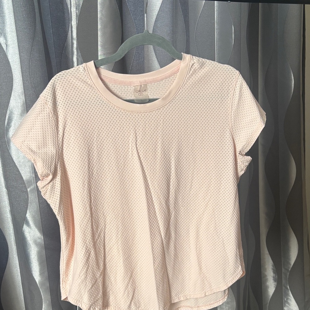 Calla Soft Pink Textured Top